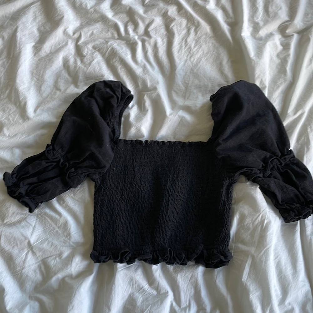 Black Crop top